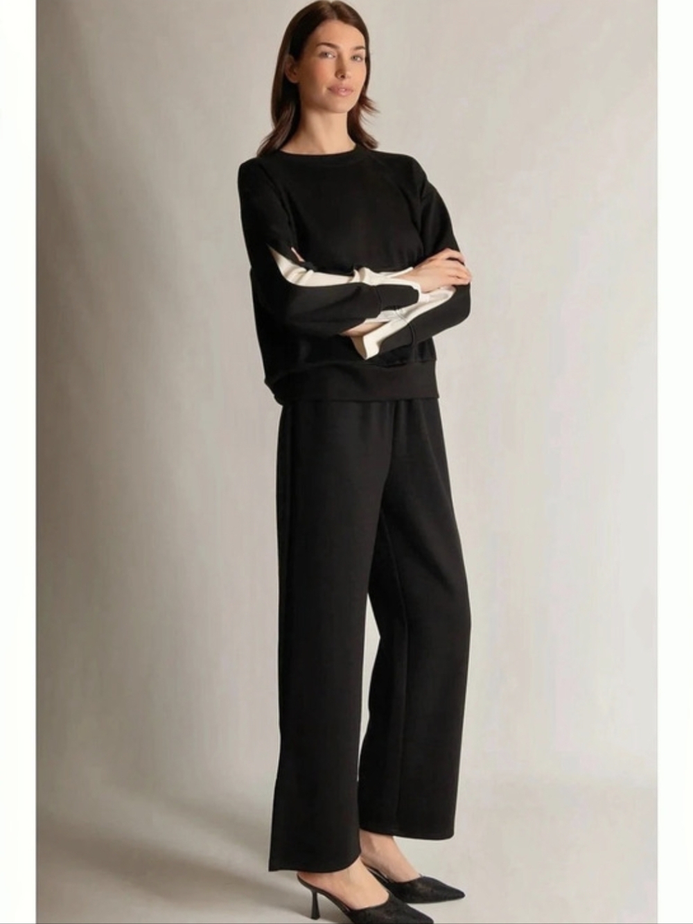 p cill Blake Wide Leg Pants with Bottom Slits Size S